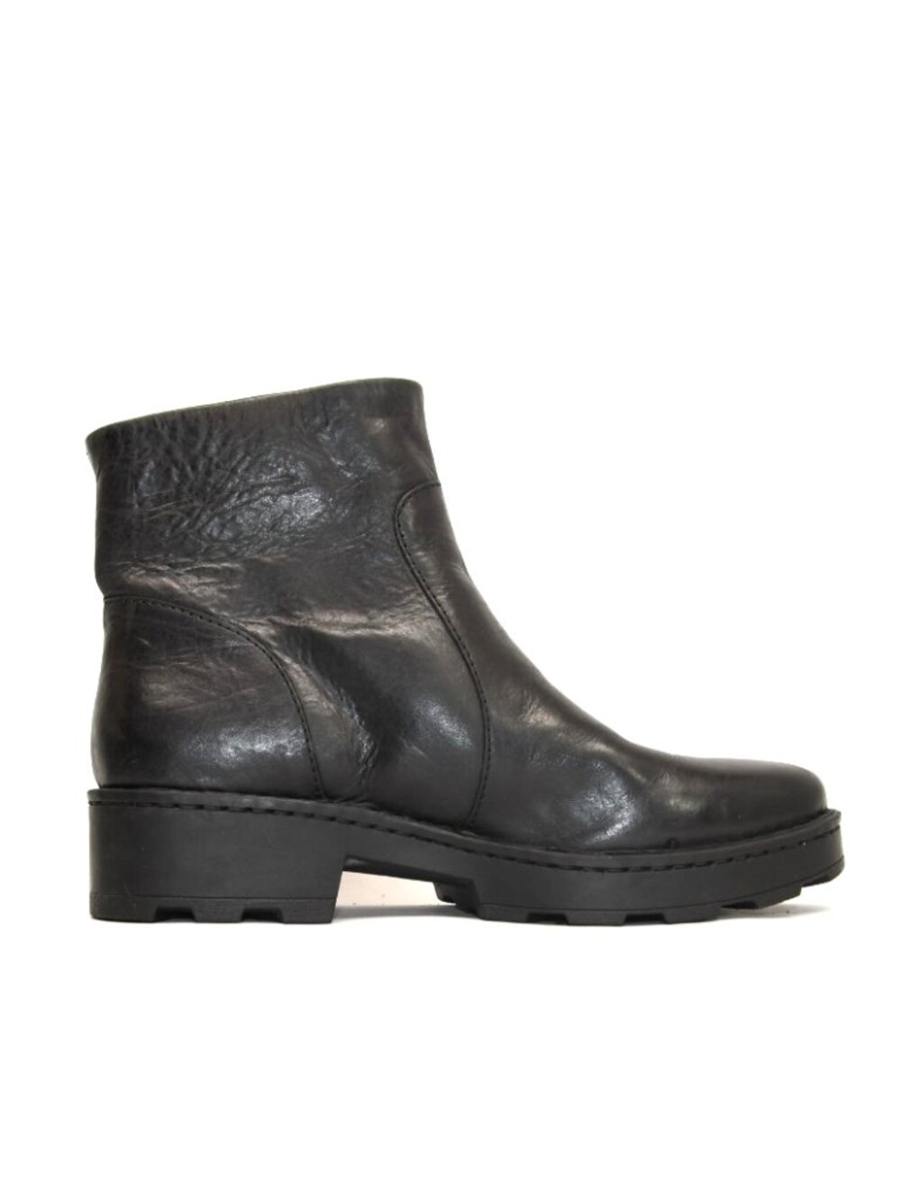 New! Born Tricia Zip Ankle Boot Leather Black Size 7.5 M DD558 BR0064703